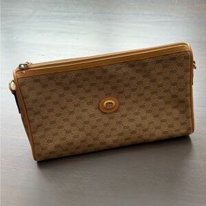 Vintage 1980s GUCCI Micro GG Web Monogram
Leather Crossbody Two Compartment